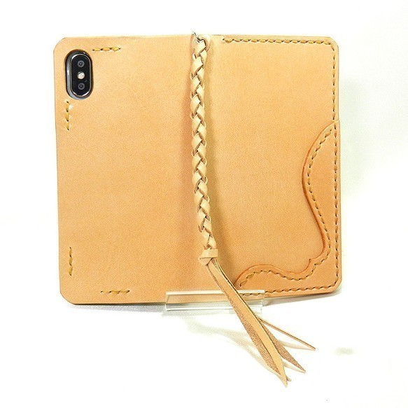 [ accepting an order work ](Max/Plus series ) iPhone 15/14/13/12/11/Xs [6.7inch/6.5inch] saddle leather notebook type case ( cow leather ) [020002]