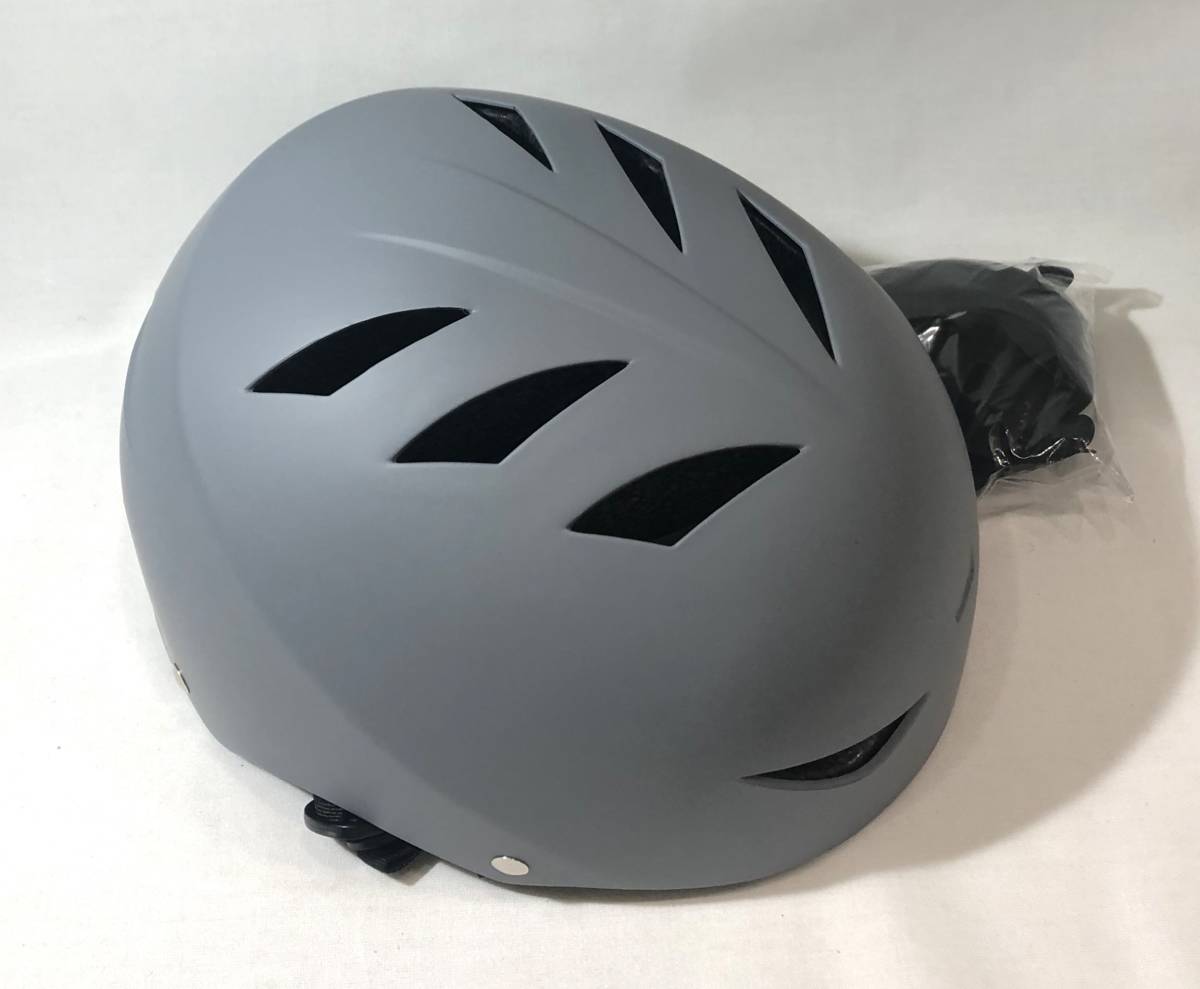 【1円出品】FINDWAY ヘルメット 自転車 スケートボード ローラスケート グレー 軽量 調整可能 子供 大人 Mサイズ_画像3