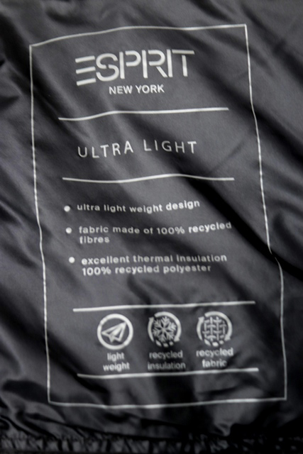 新品■米国ESPRIT 中綿 ロング コート3XL ブラック レディース 軽量 シンプル フェイク-ライト ダウン フード 黒 アウター 大きいサイズ_画像5