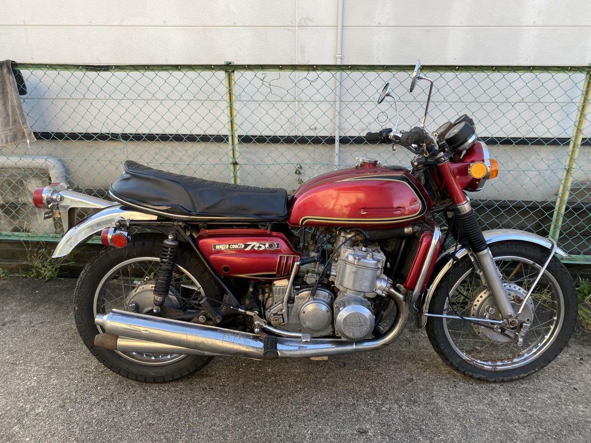  starting animation have [ actual work base car both ][ present condition pick up vehicle ]SUZUKI GT750 1972 year initial model GT/GT750/GT380 old car water Buffalo 