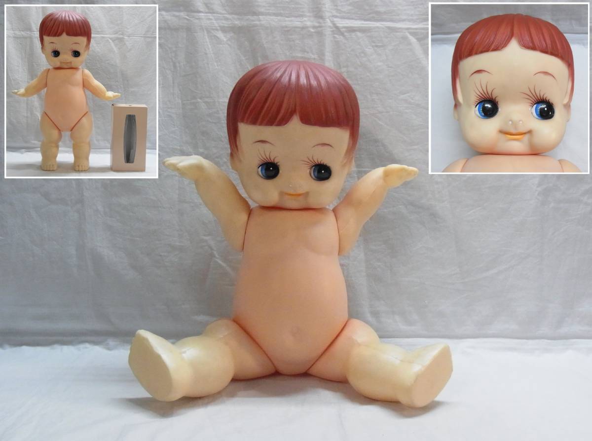 柔らかい ビンテージ☆約52cm デコちゃん☆キューピー おかっぱ 人形