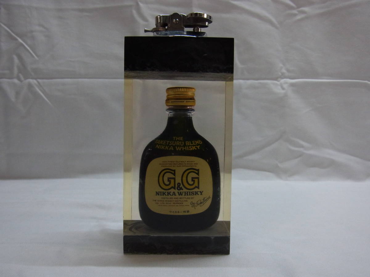 ★昭和レトロ★ 卓上ガスライター ライター NIKKA WHISKY G＆G ニッカ ウイスキー レジン 動作未確認 アンティーク 当時物★佐60_画像1