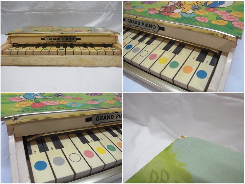  that time thing * Disney Disney grand piano 15 sound Bambi toy toy for children musical instruments Vintage retro antique Junk present condition *80