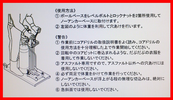 ★コンセック ノーアンカーベース コアドリル /////日立 マキタ リョウ ビシブヤ カッター コアビット 切断 ドリル ボッシュ ヒルティ 発研