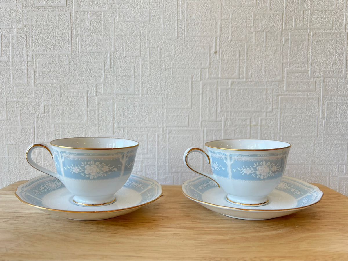 Noritake ノリタケ カップ&ソーサー 2客セット コーヒーカップ レース