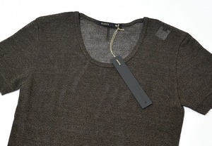 KLASICA クラシカ U-neck knit Tee GRASLO PP Uネック ペーパーニットTシャツ 2 BROWN ブラウン Paper T-Shirts 和紙 Cut Sewn カットソー