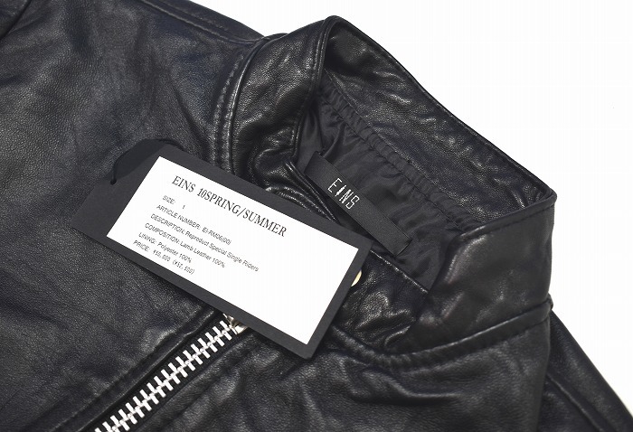 EINS（エインズ / アインス）Reproduct Single Leather Riders Jacket リプロダクトレザー ライダースジャケット ブルゾン シングル 本革S_画像7