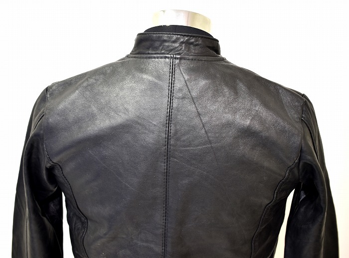 EINS（エインズ / アインス）Reproduct Single Leather Riders Jacket リプロダクトレザー ライダースジャケット ブルゾン シングル 本革S_画像4