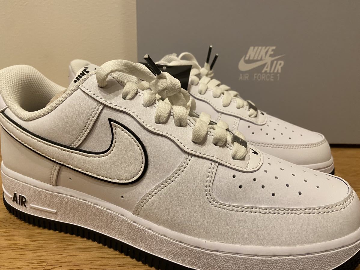 即決28 5cm NIKE AIR FORCE1 Low White/Blackナイキ エアフォース1