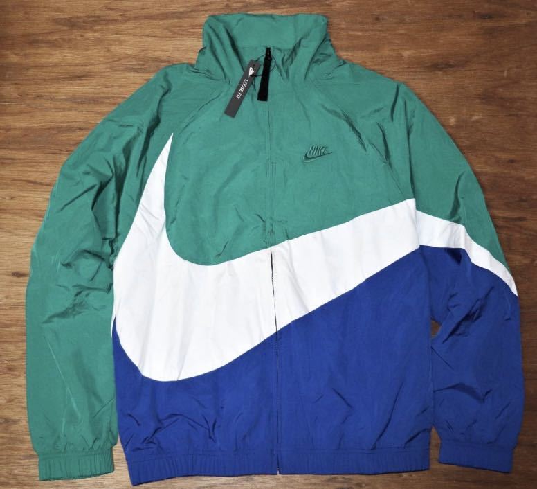 即決Mサイズ　NIKE ウーブン ジャケット HBR STMT WOVEN JACKET AR3133-340 BIG SWOOSH 新品未使用_画像3