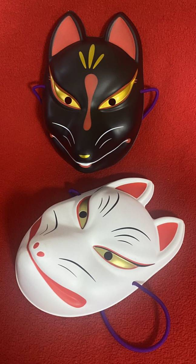  japanese tradition beautiful [ mask ]... surface : white . black total 2 sheets | powerful .. eye light ... fully!