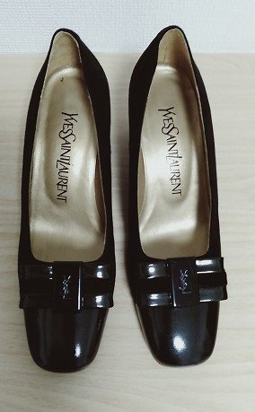 YVES SAINT LAURENT　イヴ・サンローラン　靴　ローファー　パンプス　ブラック　SO　6723　サイズ34　1/2◎A365_画像3