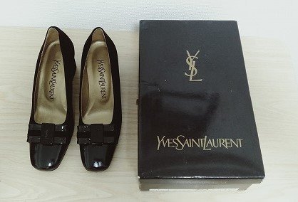 YVES SAINT LAURENT　イヴ・サンローラン　靴　ローファー　パンプス　ブラック　SO　6723　サイズ34　1/2◎A365_画像1