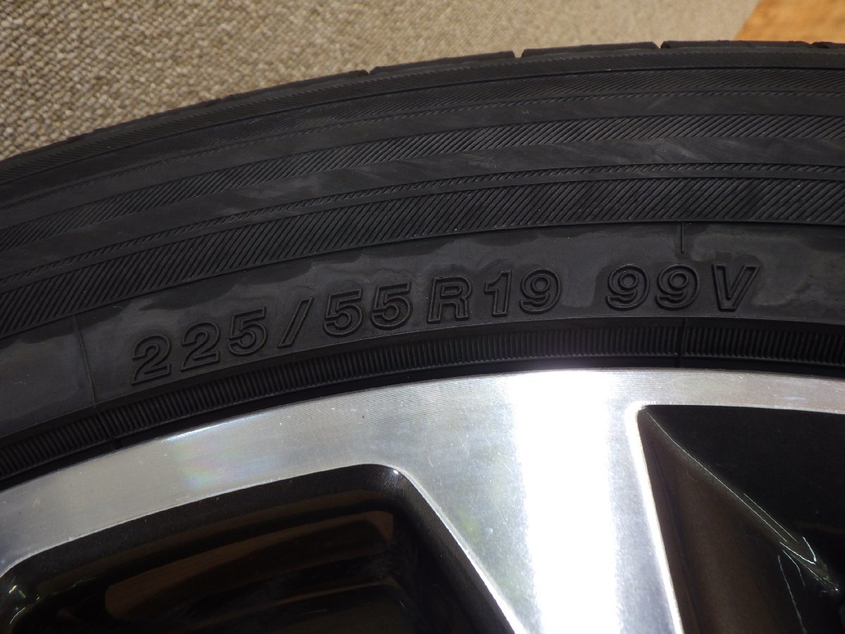 109 マツダ 純正 アルミホイール 19インチ 5穴 PCD114.3 7J 1本 単品 タイヤ付 YOKOHAMA BluEarth-XT AE61 225/55R19 99Vの画像6