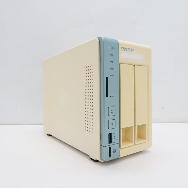 なんと1円スタート QNAP TS-251A【Celeron N3060(2コア)/HDD4TB x 2/メモリ8GB増設済み/NAS/AC付属】