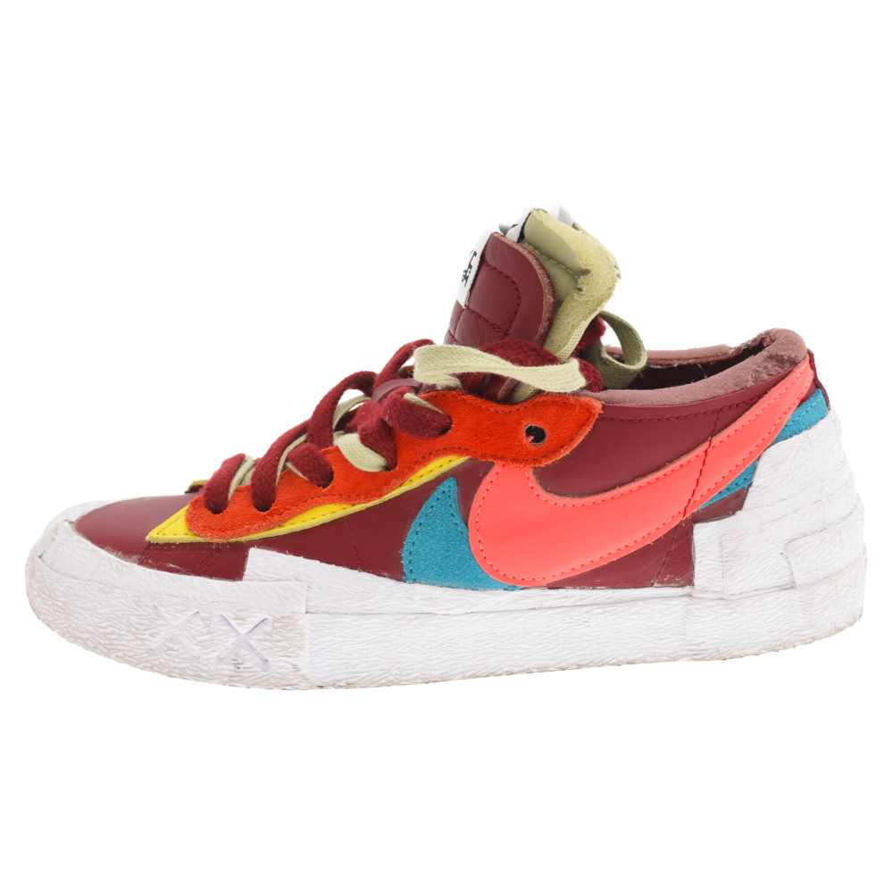 NIKE ナイキ×sacai×KAWS Blazer Low Team Red×サカイ×カウズ ブレーザーローカットスニーカー レッド US4/23cm DM7901-600_画像1