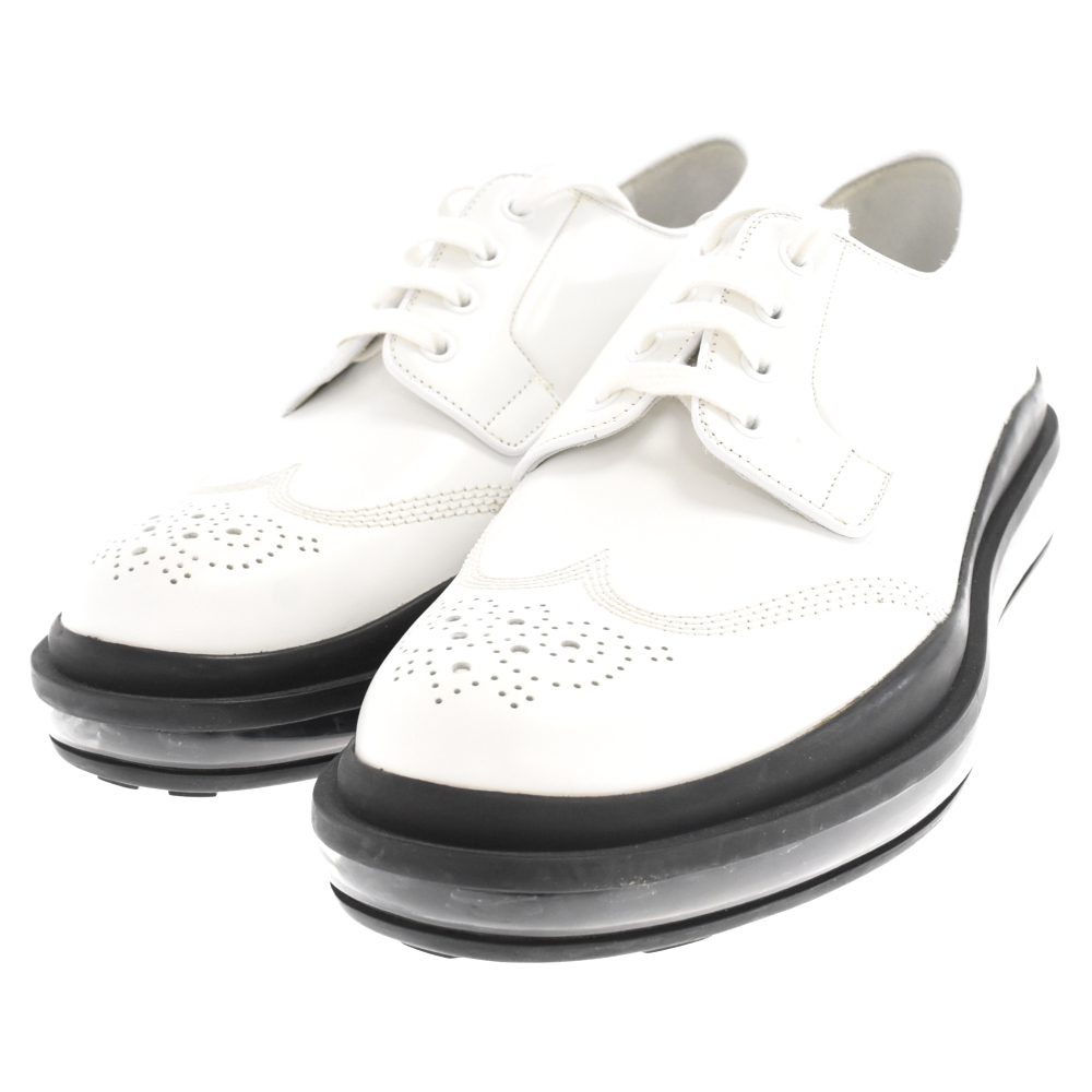 PRADA プラダ Air Sole Derby Shoes エアソール ウィングチップ ドレスシューズ ホワイト 2EG299_画像3