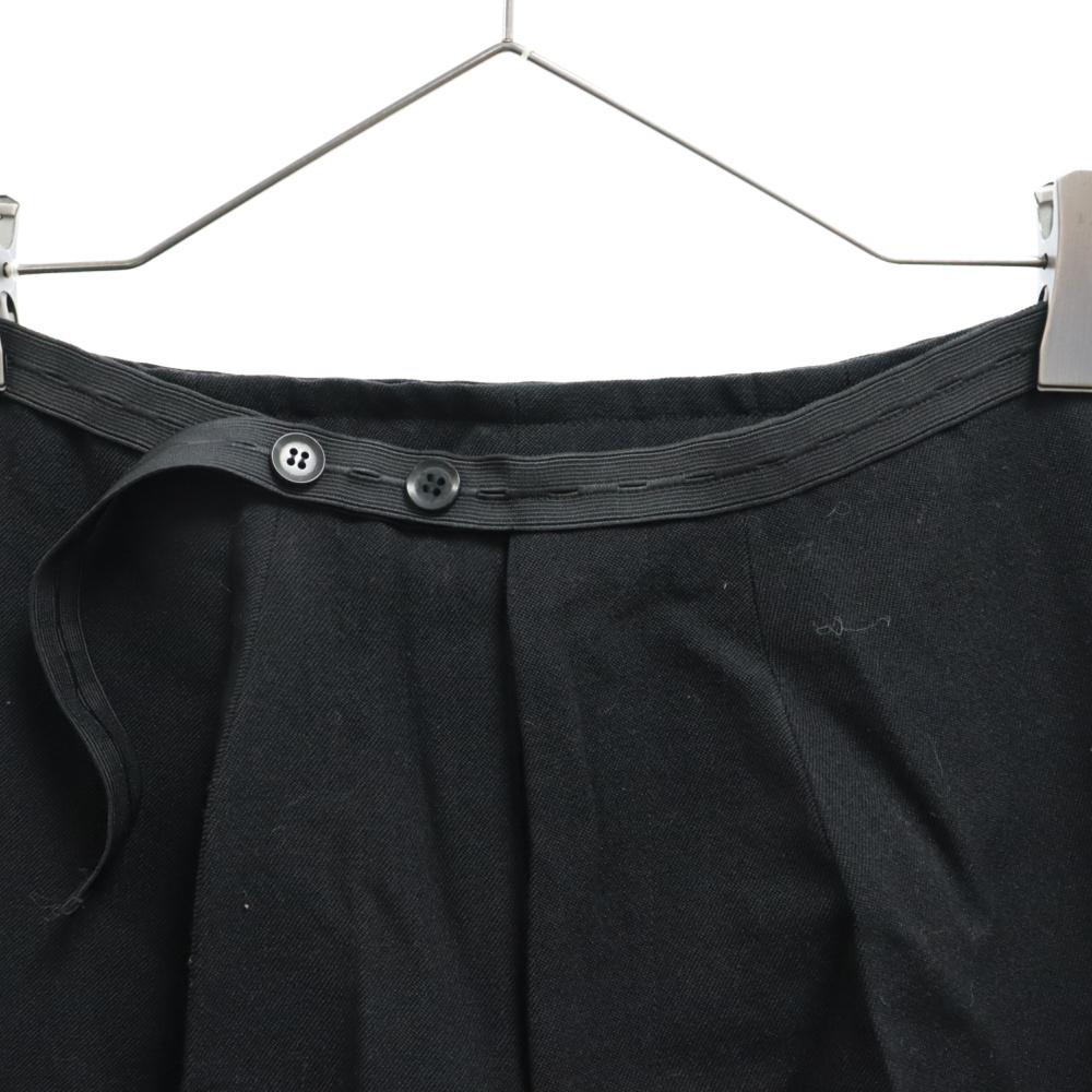 Yohji Yamamoto FEMME ヨウジヤマモトファム 04AW ゴム ベルト デザイン スラックス パンツ ブラック レディース FJ‐P09‐860_画像3