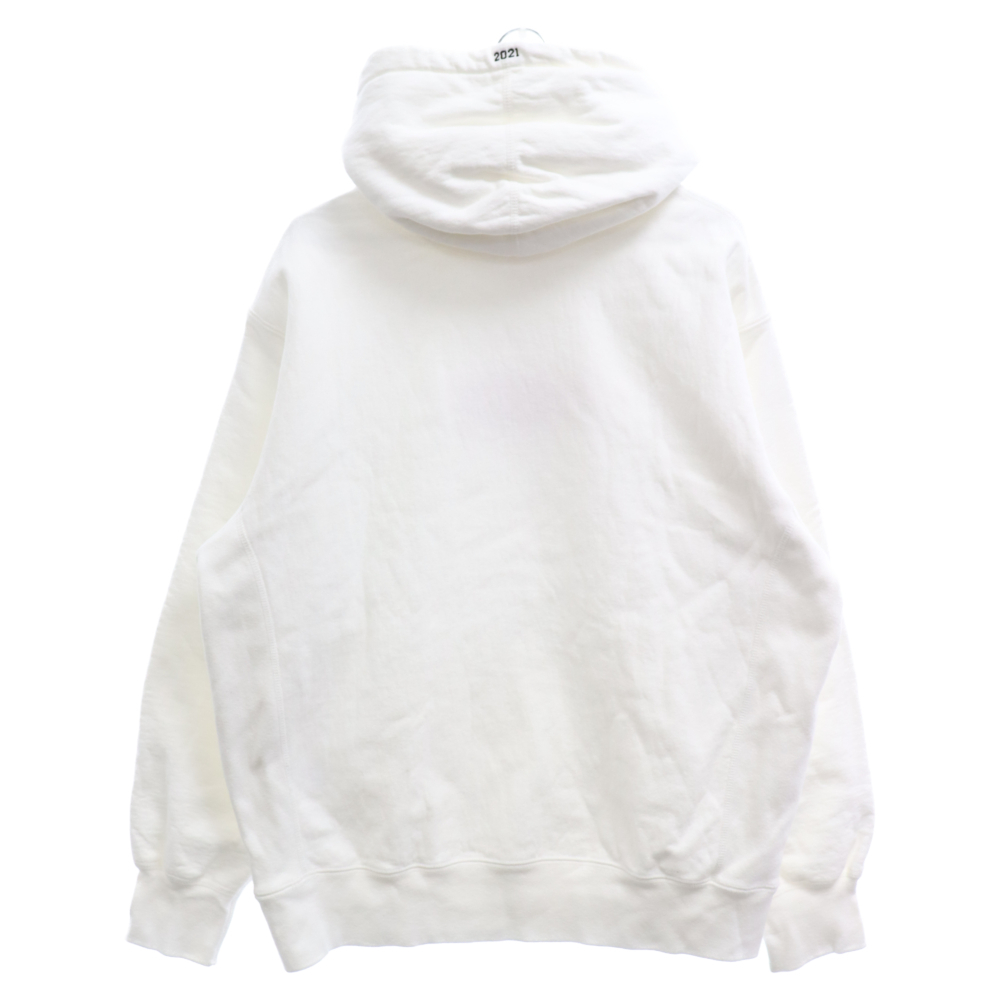 SUPREME シュプリーム 21AW Box Logo Hooded Sweatshirt ボックスロゴフーデッドスウェットシャツ プルオーバーパーカー ホワイト_画像2