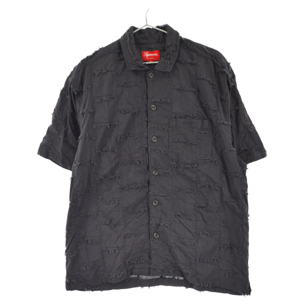SUPREME シュプリーム 23SS Patchwork S/S Shirt パッチワーク半袖シャツ ブラック