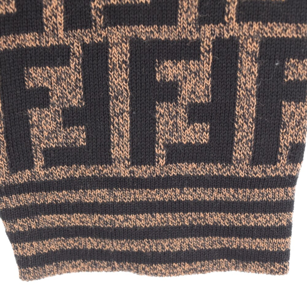 定番の冬ギフト ウール ロゴボタン 総柄 ズッカ フェンディ FENDI