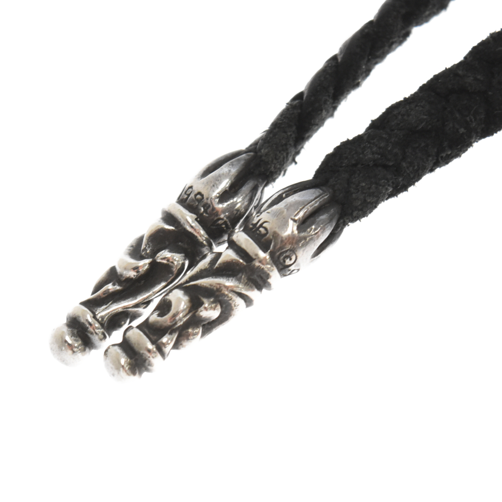 CHROME HEARTS クロムハーツ LEATHER BRAID W/BOLO TIPS レザーブレード ボロチップ レザーネックレス_画像2