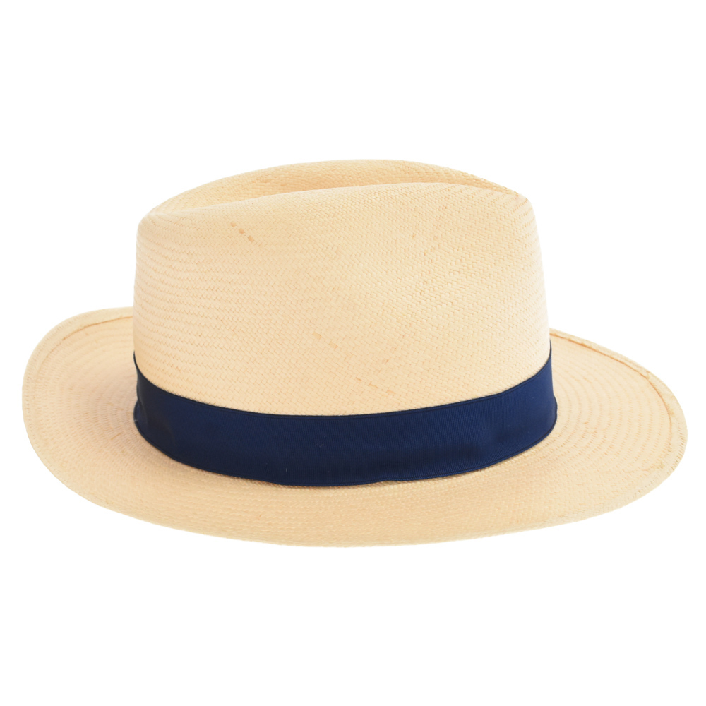 税込新品 Borsalino ボルサリーノ パナマハット ストローハット 天然草