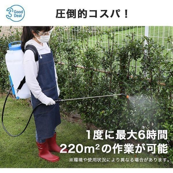 電動 噴霧器 12L バッテリー(充電式) 背負い式 動噴 家庭用 1年保証 BD135_画像3