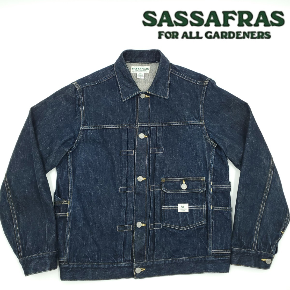 希少「前タグ」Lサイズ SASSAFRAS Gardener R Jacket日本製ササフラス