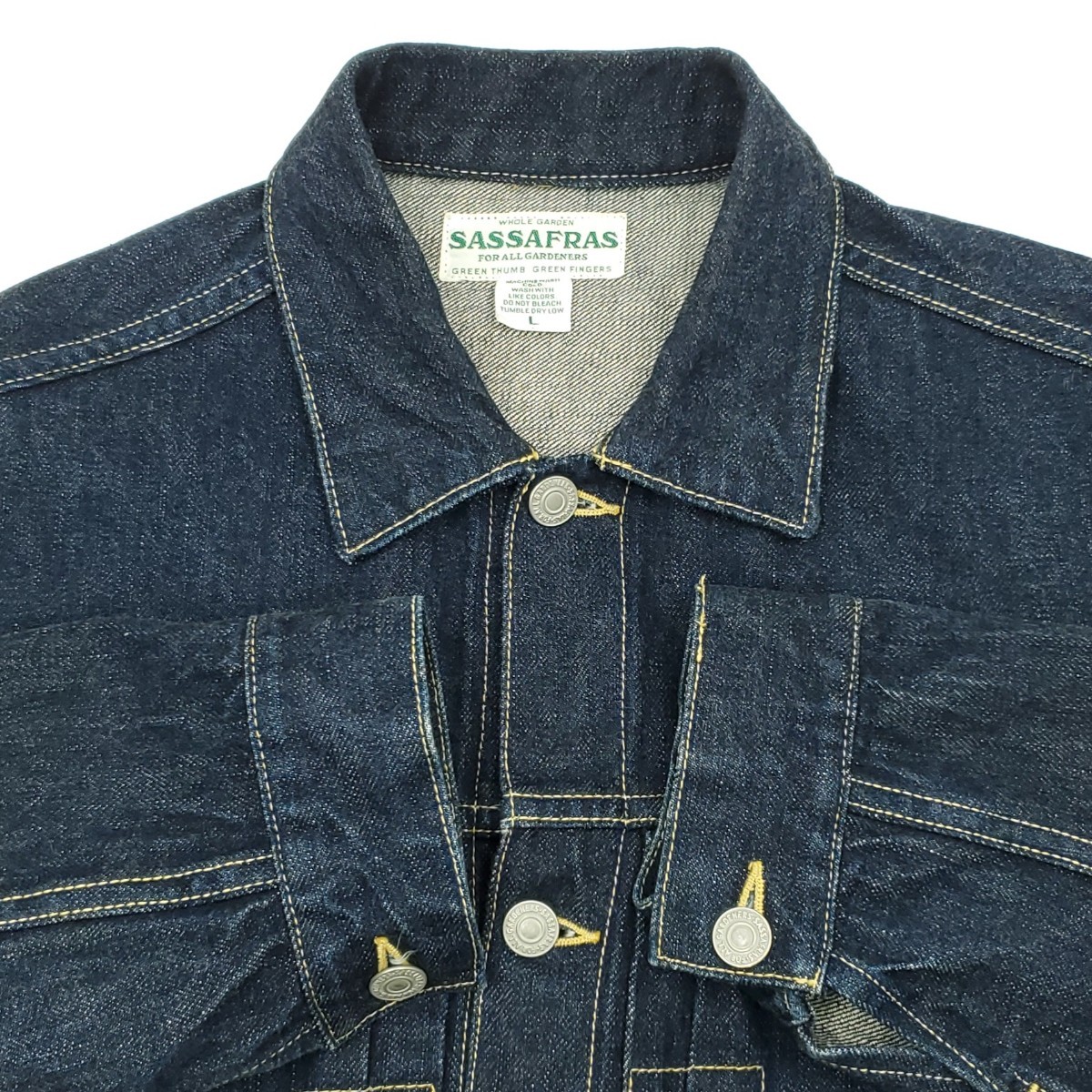 希少「前タグ」Lサイズ SASSAFRAS Gardener R Jacket日本製 希少「前タグ」Lサイズ SASSAFRAS Gardener R Jacket日本製