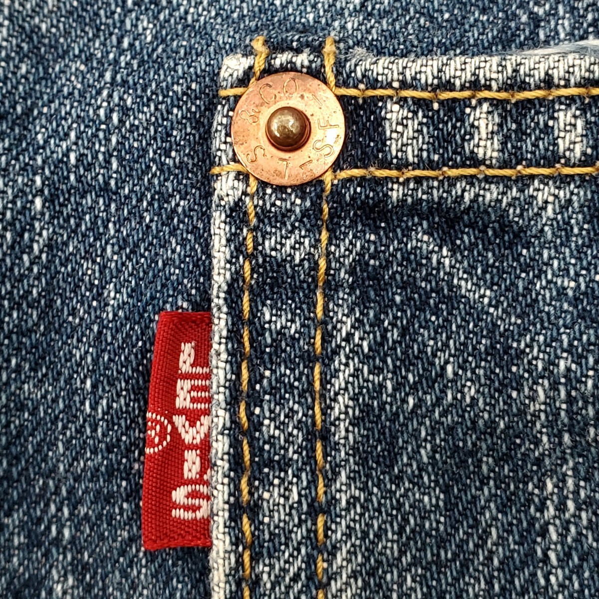 日本製ファースト◆Levi's 71506XX◆38ビンテージ復刻Gジャン1stリーバイスメンズMビッグEデニムジャケットBIGEジージャンLVCレプリカ 216_画像9