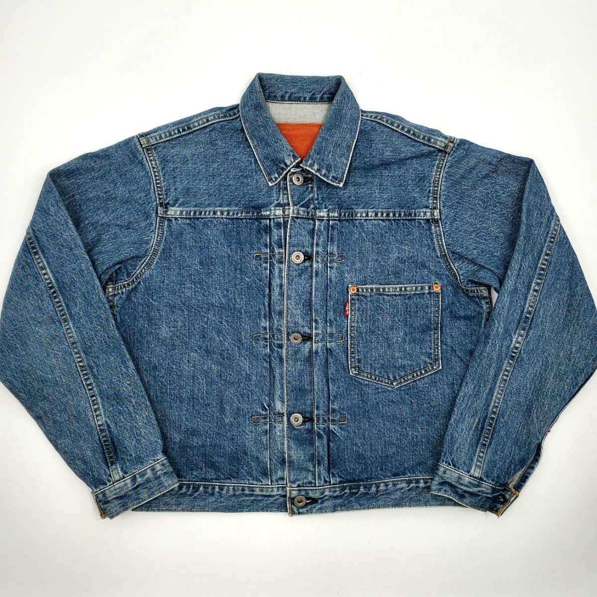 日本製ファースト◆Levi's  71506XX◆38ビンテージ復刻Gジャン1stリーバイスメンズMビッグEデニムジャケットBIGEジージャンLVCレプリカ 216