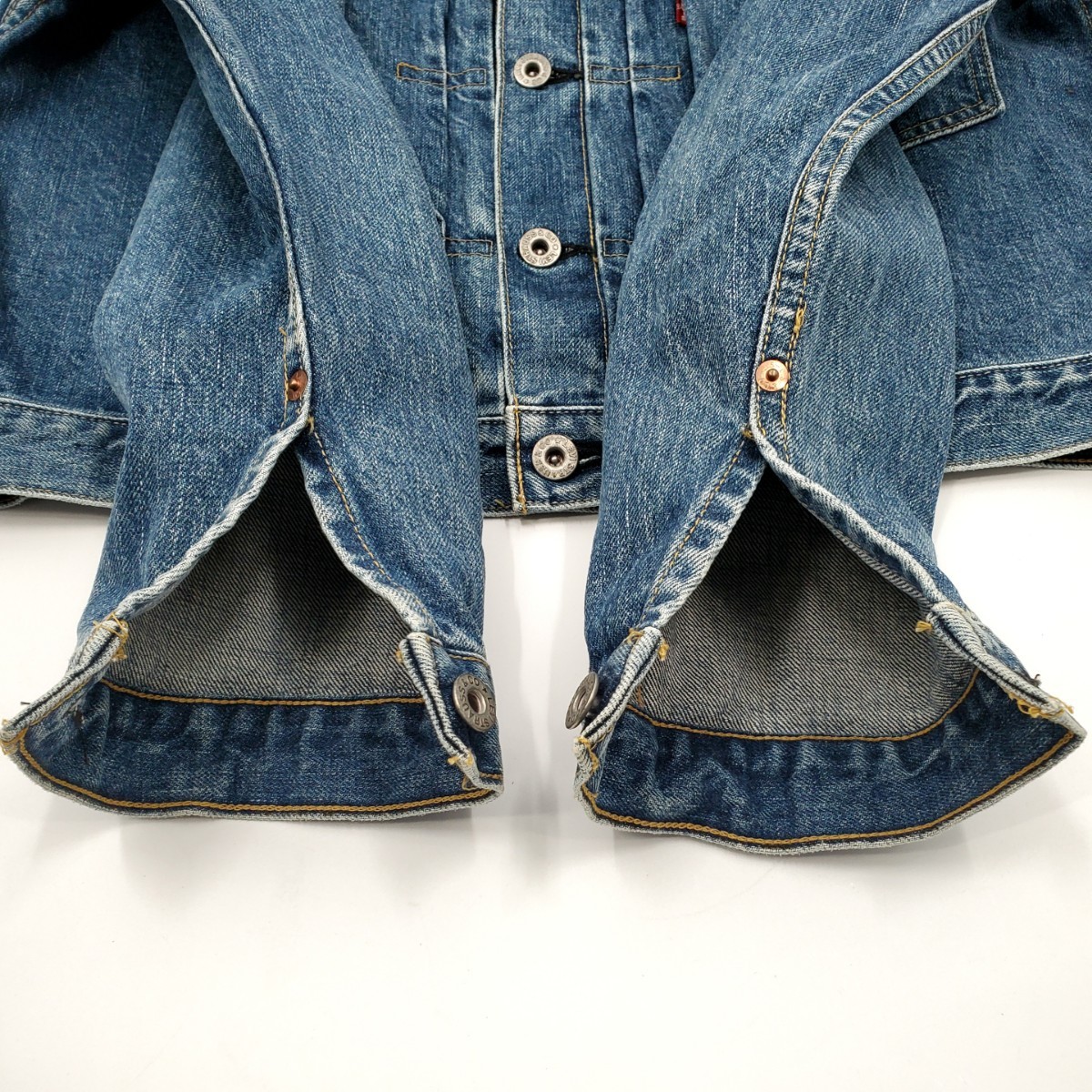 日本製ファースト◆Levi's  71506XX◆38ビンテージ復刻Gジャン1stリーバイスメンズMビッグEデニムジャケットBIGEジージャンLVCレプリカ 216