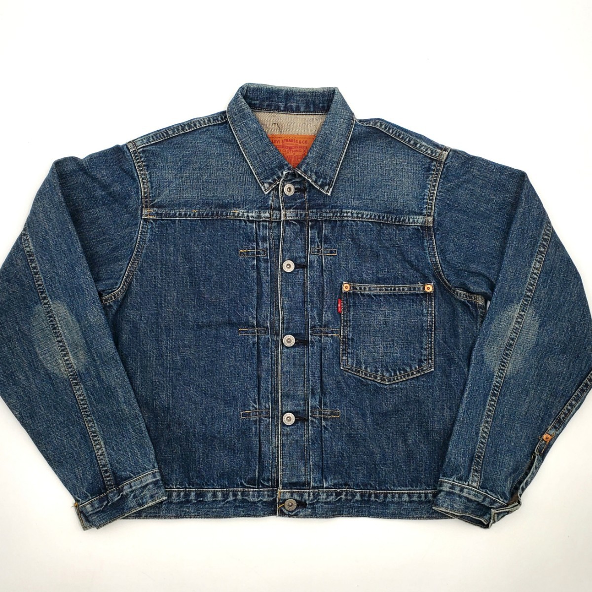 日本製ファースト◆Levi's 71506XX◆38ビンテージ復刻Gジャン1stリーバイスメンズMビッグEデニムジャケットBIGEジージャンLVCレプリカ 356