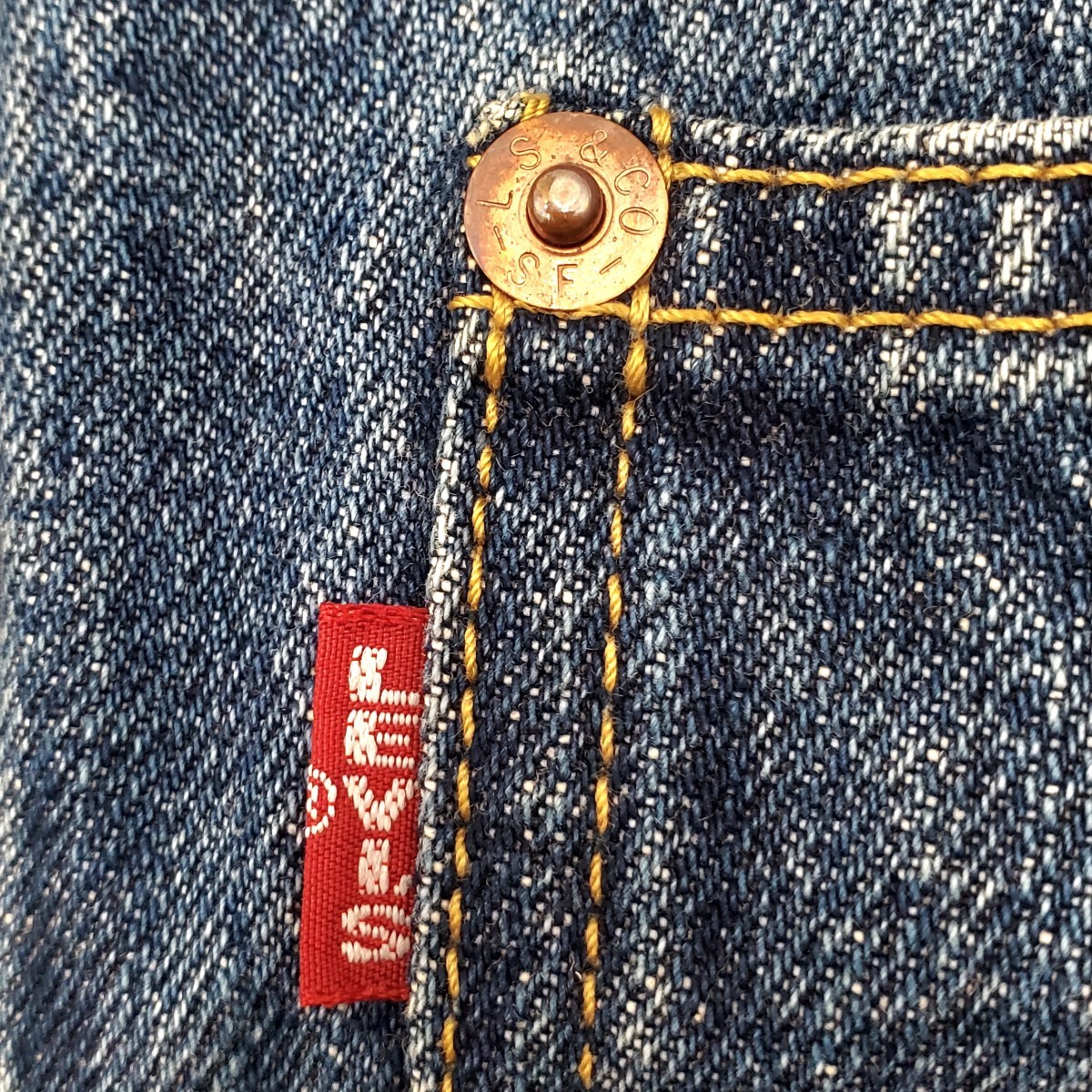 日本製ファースト◆Levi's 71506XX◆38ビンテージ復刻Gジャン1stリーバイスメンズMビッグEデニムジャケットBIGEジージャンLVCレプリカ 357