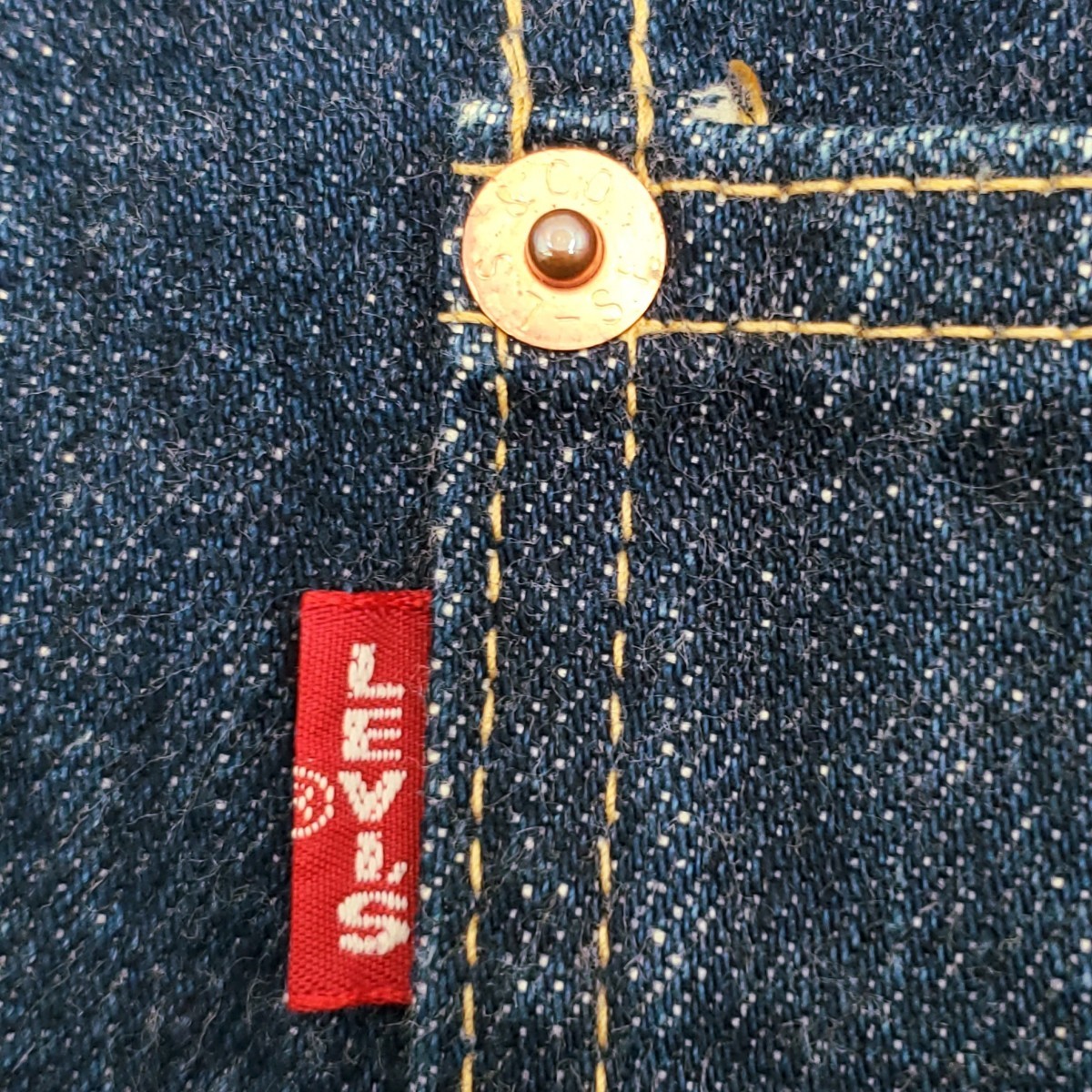 日本製ファースト濃紺◆Levi's 71506XX◆38ビンテージ復刻Gジャン1stリーバイスメンズMビッグEデニムジャケットBIGEジージャンLVC 91