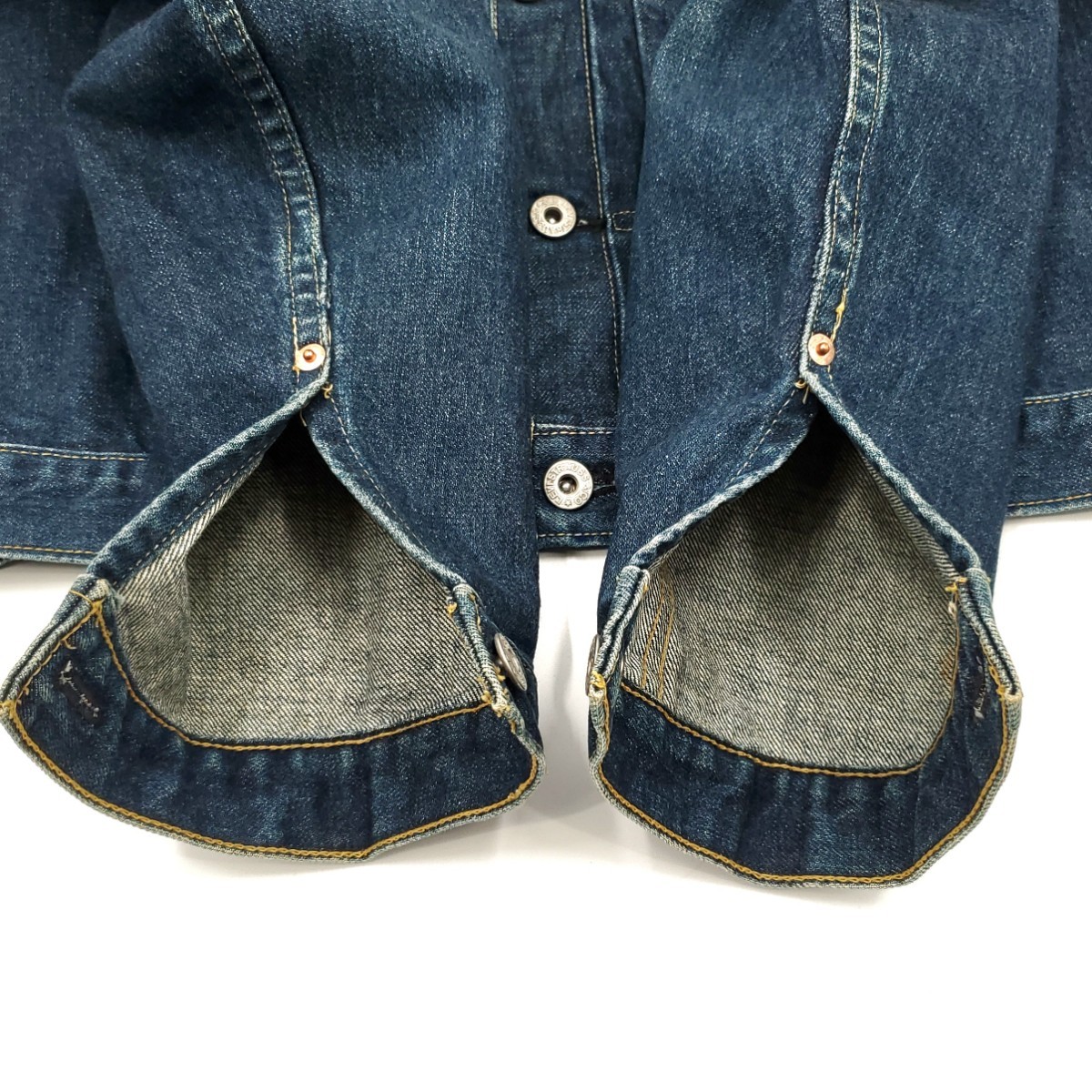 日本製ファースト濃紺◆Levi's 71506XX◆38ビンテージ復刻Gジャン1stリーバイスメンズMビッグEデニムジャケットBIGEジージャンLVC  91