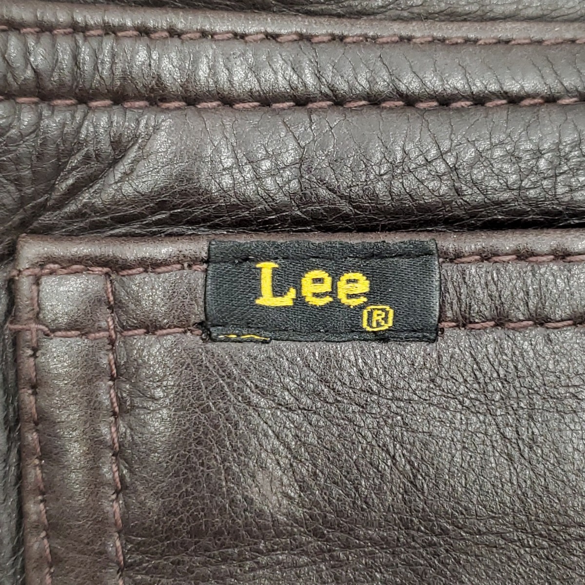 希少カラー牛革 Lee RIDERS W30レザーパンツこげ茶ブラウン本革 希少カラー牛革 Lee RIDERS W30レザーパンツこげ茶ブラウン本革