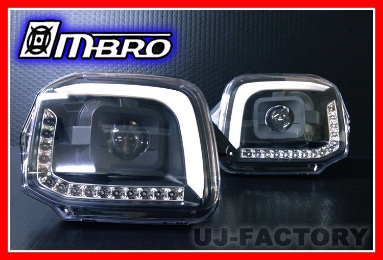 ★MBRO ヘッドライト＆ハーネス/ブラック★SUZUKI ジムニー(JIMNY)JB23W H7/55W 切替式・流れるLEDウィンカー（シーケンシャルタイプ_画像1