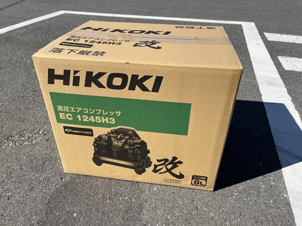 009▼未使用品・即決価格▼HiKOKI ハイコーキ 高圧エアコンプレッサ 改 EC1245H3(CTN) 高圧/常圧 ブラック_画像2