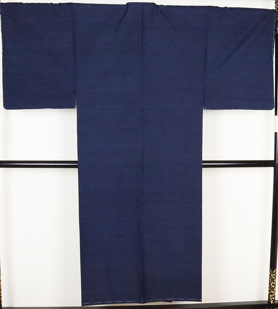  hand weave pongee ensemble silk navy blue L size MY3292 unused goods gentleman for men's official event free shipping recycle 