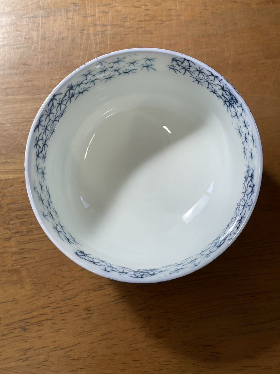 在銘 染付 竹文 茶器揃 急須 湯呑 4客_画像6