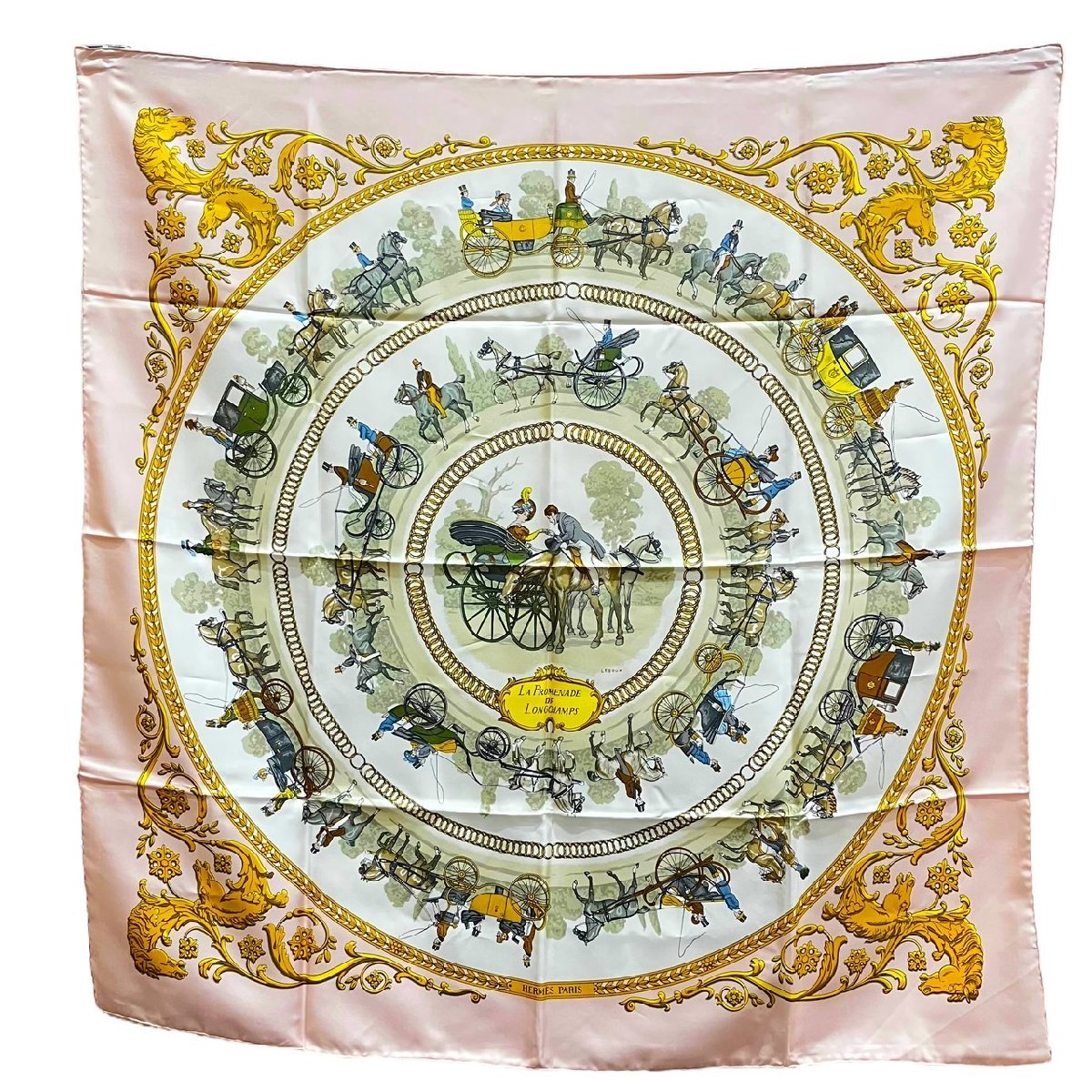 ファッションデザイナー HERMES エルメス スカーフ カレ90 LA