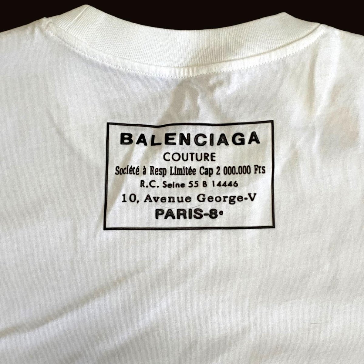 〇BALENCIAGA バレンシアガ 未使用 タグ付 Tシャツ ホワイト ユニセックス L 496052_画像4