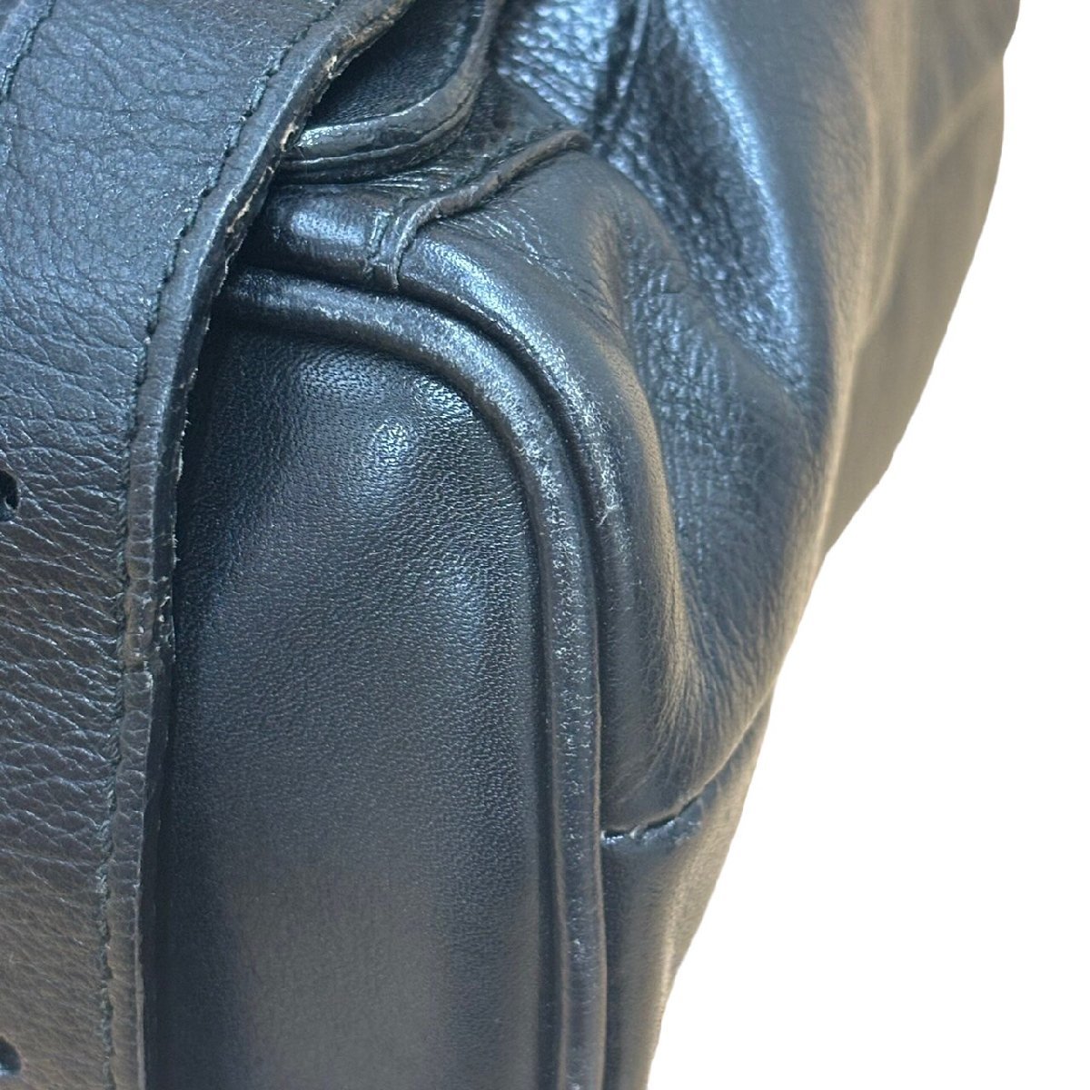 GUCCI グッチ バンブー リュックサック バックパック レザー ブラック