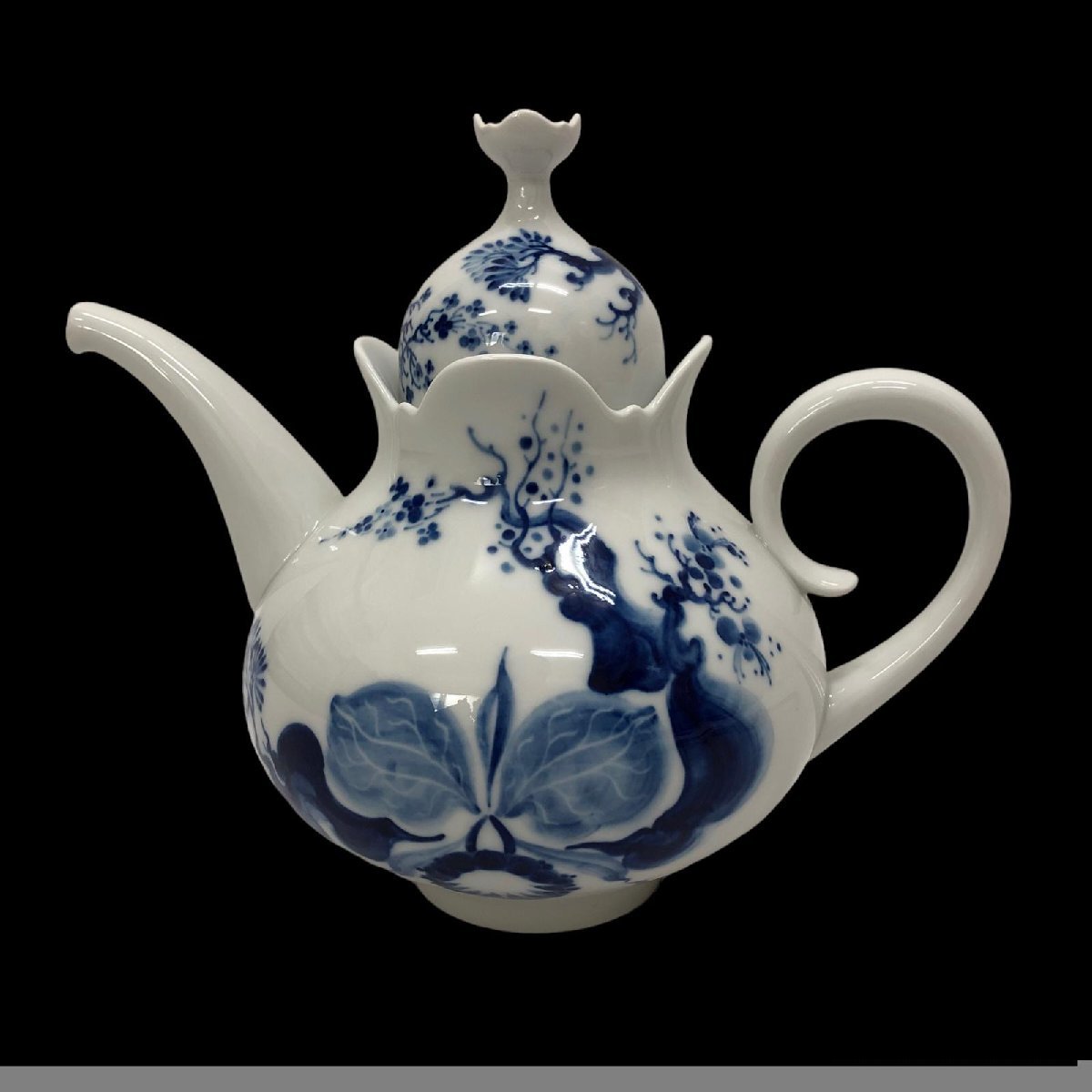 おしゃれ】 Meissen ☆ マイセン ティーポット ブルーオーキッド