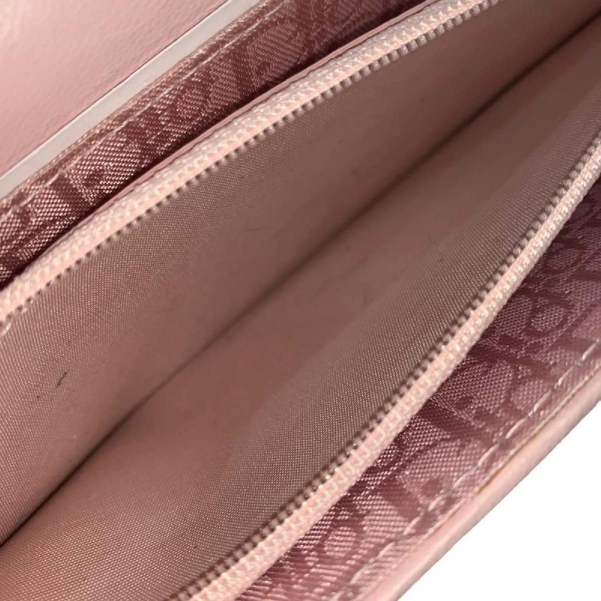 Dior ディオール レディディオール フラップ式長財布 ピンク レザー_画像7