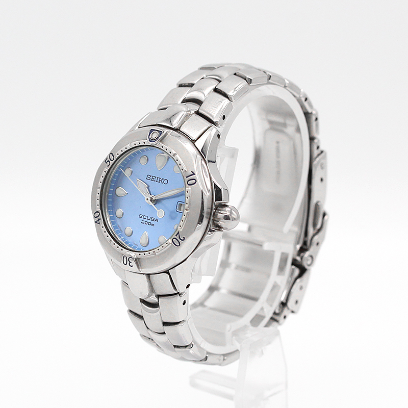 セイコー SEIKO SCUBA 7N85-0A10 200M防水 レディースウォッチ 腕時計 C00221_画像3
