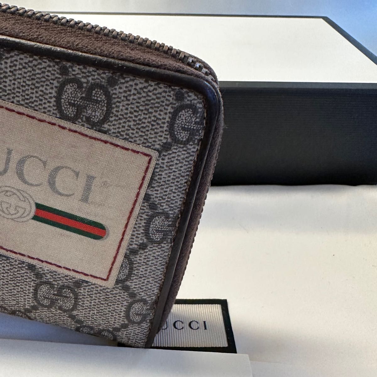 新品同様 グッチ GUCCI 財布 長財布 GGスプリーム タイガー UFO