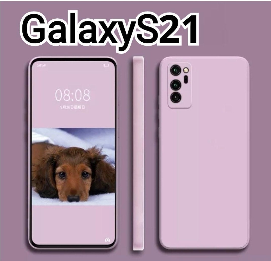 Galaxy S21 ケース　パープル　紫　シリコン　匿名配送_画像1